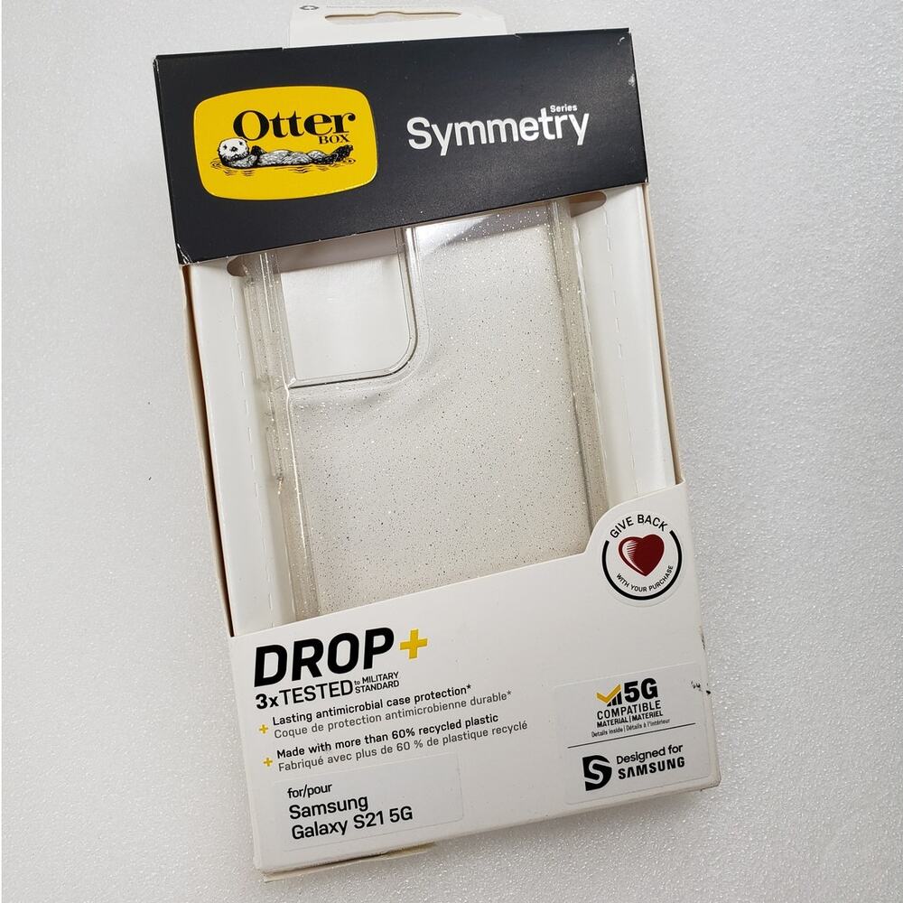 OtterBox Symmetry Series Clear Glitter Case for Samsung Galaxy S21 5G